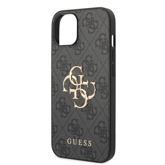 Husa pentru iPhone 15 / iPhone 14 / iPhone 13 - Guess Hardcase 4G Big Metal Logo (GUHCP15S4GMGGR) - Grey