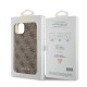 Husa pentru iPhone 15 / iPhone 14 / iPhone 13 - Guess Hardcase 4G Charms Collection (GUHCP15SGF4GBR) - Brown