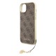 Husa pentru iPhone 15 / iPhone 14 / iPhone 13 - Guess Hardcase 4G Charms Collection (GUHCP15SGF4GBR) - Brown