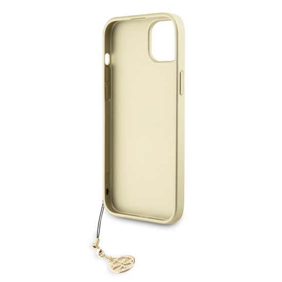 Husa pentru iPhone 15 / iPhone 14 / iPhone 13 - Guess Hardcase 4G Charms Collection (GUHCP15SGF4GBR) - Brown