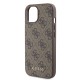 Husa pentru iPhone 15 / iPhone 14 / iPhone 13 - Guess Hardcase 4G Metal Gold Logo (GUHCP15SG4GFBR) - Brown