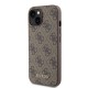 Husa pentru iPhone 15 / iPhone 14 / iPhone 13 - Guess Hardcase 4G Metal Gold Logo (GUHCP15SG4GFBR) - Brown