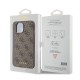 Husa pentru iPhone 15 / iPhone 14 / iPhone 13 - Guess Hardcase 4G Metal Gold Logo (GUHCP15SG4GFBR) - Brown