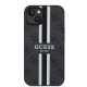 Husa pentru iPhone 15 / iPhone 14 / iPhone 13 - Guess Hardcase 4G Printed Stripes MagSafe (GUHMP15SP4RPSK) - Black