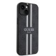 Husa pentru iPhone 15 / iPhone 14 / iPhone 13 - Guess Hardcase 4G Printed Stripes MagSafe (GUHMP15SP4RPSK) - Black