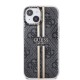 Husa pentru iPhone 15 / iPhone 14 / iPhone 13 - Guess Hardcase IML 4G Gold Stripe (GUHCP15SH4PSEGK) - Black