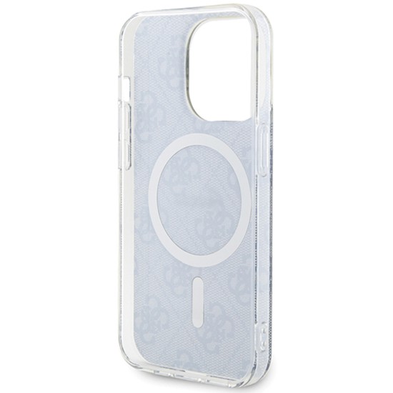 Husa pentru iPhone 15 / iPhone 14 / iPhone 13 - Guess IML 4G MagSafe (GUHMP15SH4STB) - Blue