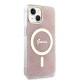 Husa pentru iPhone 15 / iPhone 14 / iPhone 13 - Guess IML 4G MagSafe (GUHMP15SH4STP) - Pink