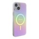 Husa pentru iPhone 15 / iPhone 14 / iPhone 13 - Guess IML Iridescent MagSafe (GUHMP15SHITSP) - Pink