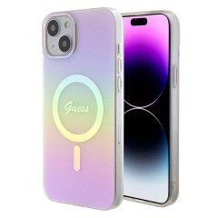 Husa pentru iPhone 15 / iPhone 14 / iPhone 13 - Guess IML Iridescent MagSafe (GUHMP15SHITSP) - Pink Husa pentru iPhone 15 / iPhone 14 / iPhone 13 - Guess IML Iridescent MagSafe (GUHMP15SHITSP) - Pink
