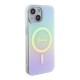 Husa pentru iPhone 15 / iPhone 14 / iPhone 13 - Guess IML Iridescent MagSafe (GUHMP15SHITSQ) - Turquoise