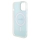 Husa pentru iPhone 15 / iPhone 14 / iPhone 13 - Guess IML Iridescent MagSafe (GUHMP15SHITSQ) - Turquoise