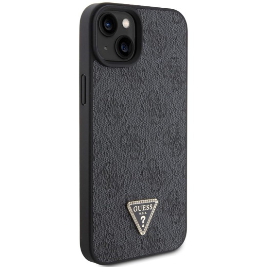 Husa pentru iPhone 15 / iPhone 14 / iPhone 13 - Guess Leather 4G Diamond Triangle (GUHCP15SP4TDPK) - Black