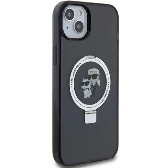 Husa pentru iPhone 15 / iPhone 14 / iPhone 13 - Karl Lagerfeld Hardcase Ring Stand MagSafe (KLHMP14SHMRSKCK) - Karl&Choupette Husa pentru iPhone 15 / iPhone 14 / iPhone 13 - Karl Lagerfeld Hardcase Ring Stand MagSafe (KLHMP14SHMRSKCK) - Karl&Choupette