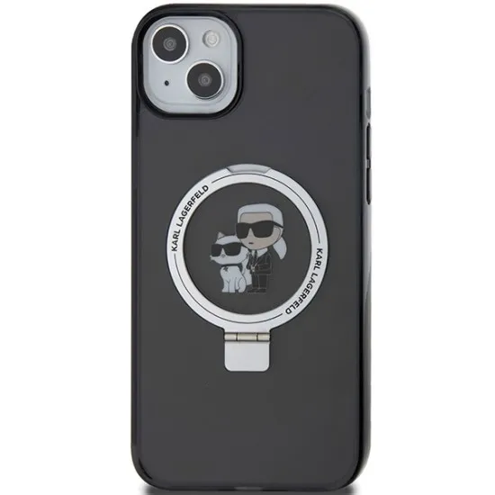 Husa pentru iPhone 15 / iPhone 14 / iPhone 13 - Karl Lagerfeld Hardcase Ring Stand MagSafe (KLHMP14SHMRSKCK) - Karl&Choupette Husa pentru iPhone 15 / iPhone 14 / iPhone 13 - Karl Lagerfeld Hardcase Ring Stand MagSafe (KLHMP14SHMRSKCK) - Karl&Choupette