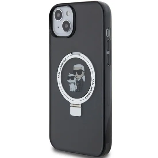 Husa pentru iPhone 15 / iPhone 14 / iPhone 13 - Karl Lagerfeld Hardcase Ring Stand MagSafe (KLHMP14SHMRSKCK) - Karl&Choupette Husa pentru iPhone 15 / iPhone 14 / iPhone 13 - Karl Lagerfeld Hardcase Ring Stand MagSafe (KLHMP14SHMRSKCK) - Karl&Choupette