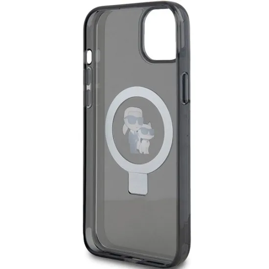 Husa pentru iPhone 15 / iPhone 14 / iPhone 13 - Karl Lagerfeld Hardcase Ring Stand MagSafe (KLHMP14SHMRSKCK) - Karl&Choupette Husa pentru iPhone 15 / iPhone 14 / iPhone 13 - Karl Lagerfeld Hardcase Ring Stand MagSafe (KLHMP14SHMRSKCK) - Karl&Choupette