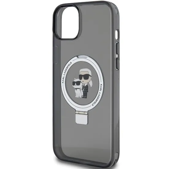 Husa pentru iPhone 15 / iPhone 14 / iPhone 13 - Karl Lagerfeld Hardcase Ring Stand MagSafe (KLHMP14SHMRSKCK) - Karl&Choupette Husa pentru iPhone 15 / iPhone 14 / iPhone 13 - Karl Lagerfeld Hardcase Ring Stand MagSafe (KLHMP14SHMRSKCK) - Karl&Choupette