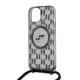 Husa pentru iPhone 15 / iPhone 14 / iPhone 13 - Karl Lagerfeld IML Crossbody MagSafe (KLHMP15SHCKCKLCK) - Monogram Karl&Choupette Head