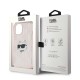 Husa pentru iPhone 15 / iPhone 14 / iPhone 13 - Karl Lagerfeld IML Luxury (KLHCP14SHKLPCHP) - Pink Choupette Head&Monogram