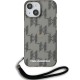 Husa pentru iPhone 15 / iPhone 14 / iPhone 13 - Karl Lagerfeld IML Luxury (KLHCP15SHKDPNSK) - Mono KL Pattern&Cord