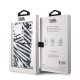 Husa pentru iPhone 15 / iPhone 14 / iPhone 13 - Karl Lagerfeld IML Luxury (KLHCP15SHZBPKCCK) - Zebra Pattern&Cord