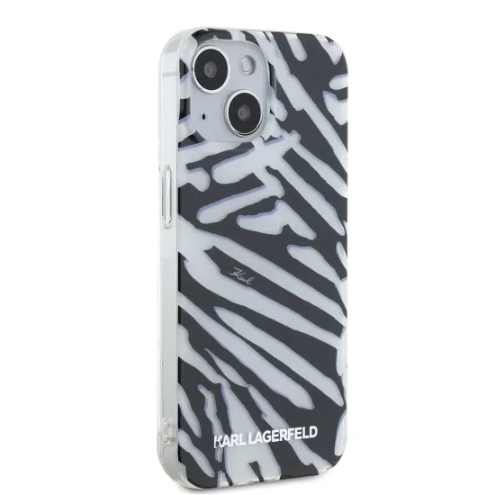 Husa pentru iPhone 15 / iPhone 14 / iPhone 13 - Karl Lagerfeld IML Luxury (KLHCP15SHZBPKCCK) - Zebra Pattern&Cord Husa pentru iPhone 15 / iPhone 14 / iPhone 13 - Karl Lagerfeld IML Luxury (KLHCP15SHZBPKCCK) - Zebra Pattern&Cord