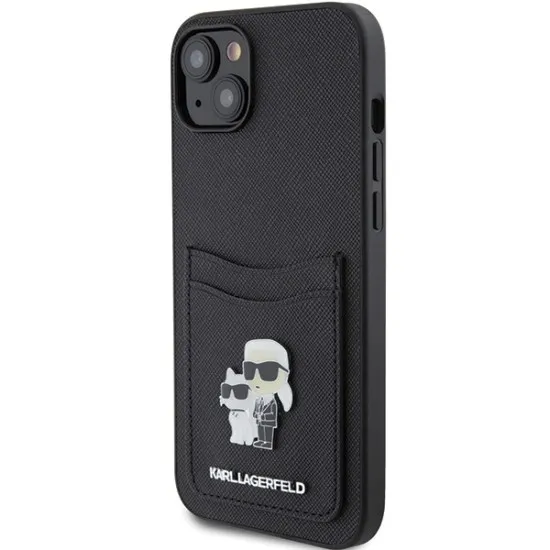 Husa pentru iPhone 15 / iPhone 14 / iPhone 13 - Karl Lagerfeld Saffiano Cardslot (KLHCP15SSAPKCNPK) - Karl&Choupette Husa pentru iPhone 15 / iPhone 14 / iPhone 13 - Karl Lagerfeld Saffiano Cardslot (KLHCP15SSAPKCNPK) - Karl&Choupette