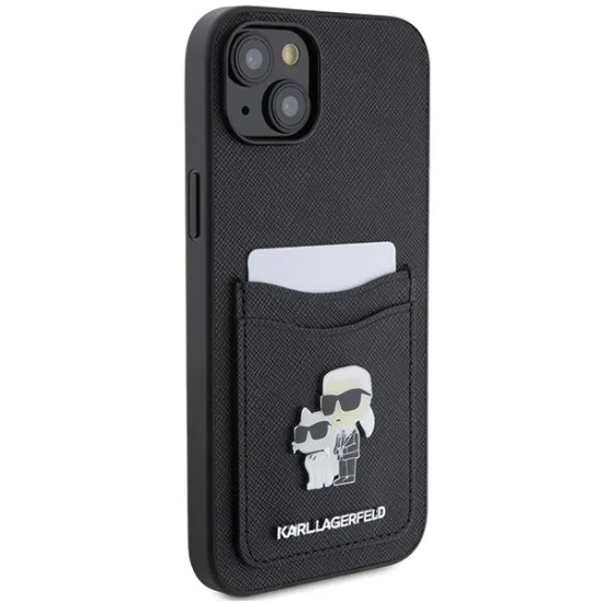 Husa pentru iPhone 15 / iPhone 14 / iPhone 13 - Karl Lagerfeld Saffiano Cardslot (KLHCP15SSAPKCNPK) - Karl&Choupette Husa pentru iPhone 15 / iPhone 14 / iPhone 13 - Karl Lagerfeld Saffiano Cardslot (KLHCP15SSAPKCNPK) - Karl&Choupette