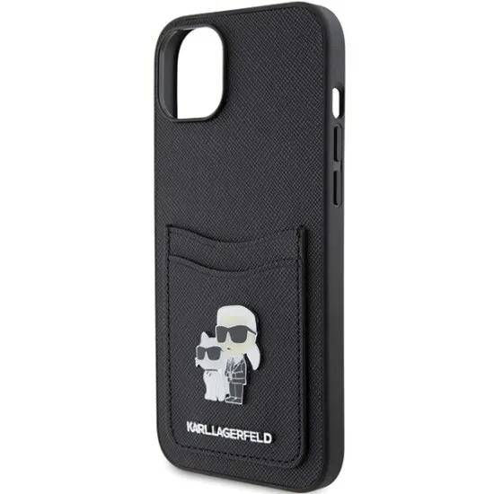 Husa pentru iPhone 15 / iPhone 14 / iPhone 13 - Karl Lagerfeld Saffiano Cardslot (KLHCP15SSAPKCNPK) - Karl&Choupette Husa pentru iPhone 15 / iPhone 14 / iPhone 13 - Karl Lagerfeld Saffiano Cardslot (KLHCP15SSAPKCNPK) - Karl&Choupette