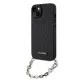 Husa pentru iPhone 15 / iPhone 14 / iPhone 13 - Karl Lagerfeld Saffiano Monogram Chain (KLHCP14SSACKLHPK) - Black Husa pentru iPhone 15 / iPhone 14 / iPhone 13 - Karl Lagerfeld Saffiano Monogram Chain (KLHCP14SSACKLHPK) - Black