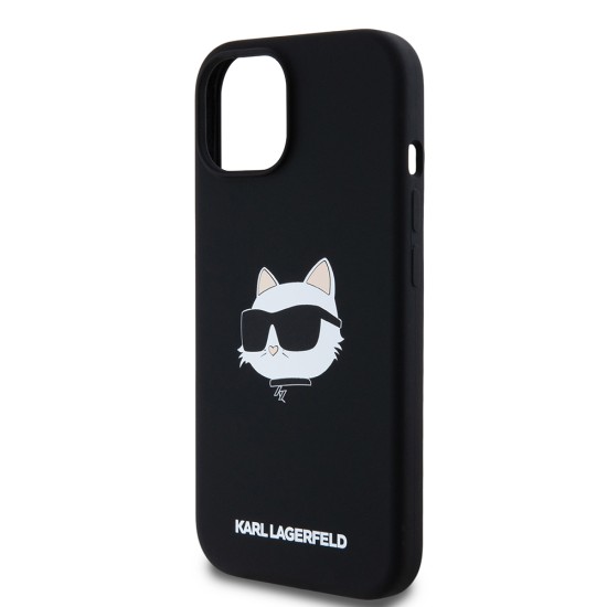 Husa pentru iPhone 15 / iPhone 14 / iPhone 13 - Karl Lagerfeld Silicone MagSafe (KLHMP15SSCHPPLK) - Choupette Head Husa pentru iPhone 15 / iPhone 14 / iPhone 13 - Karl Lagerfeld Silicone MagSafe (KLHMP15SSCHPPLK) - Choupette Head