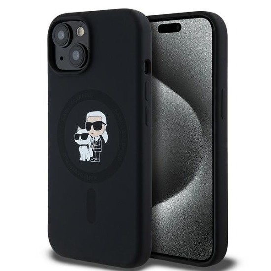 Husa pentru iPhone 15 / iPhone 14 / iPhone 13 - Karl Lagerfeld Silicone MagSafe (KLHMP15SSCMKCRHK) - Karl&Choupette Husa pentru iPhone 15 / iPhone 14 / iPhone 13 - Karl Lagerfeld Silicone MagSafe (KLHMP15SSCMKCRHK) - Karl&Choupette