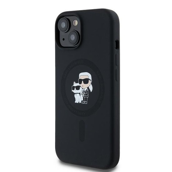 Husa pentru iPhone 15 / iPhone 14 / iPhone 13 - Karl Lagerfeld Silicone MagSafe (KLHMP15SSCMKCRHK) - Karl&Choupette Husa pentru iPhone 15 / iPhone 14 / iPhone 13 - Karl Lagerfeld Silicone MagSafe (KLHMP15SSCMKCRHK) - Karl&Choupette