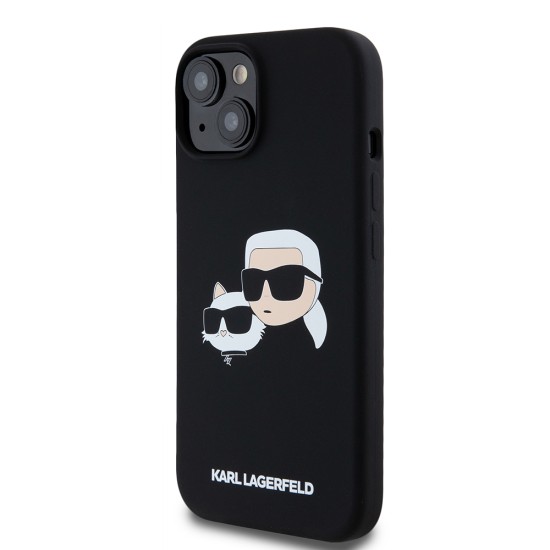 Husa pentru iPhone 15 / iPhone 14 / iPhone 13 - Karl Lagerfeld Silicone MagSafe (KLHMP15SSKCHPPLK) - Karl&Choupette