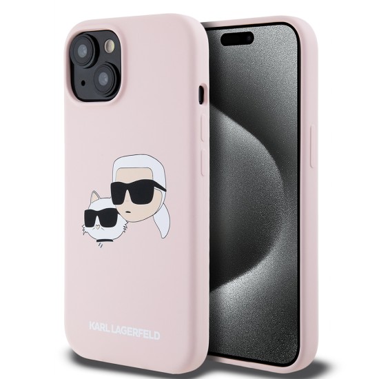 Husa pentru iPhone 15 / iPhone 14 / iPhone 13 - Karl Lagerfeld Silicone MagSafe (KLHMP15SSKCHPPLP) - Pink Karl&Choupette Husa pentru iPhone 15 / iPhone 14 / iPhone 13 - Karl Lagerfeld Silicone MagSafe (KLHMP15SSKCHPPLP) - Pink Karl&Choupette