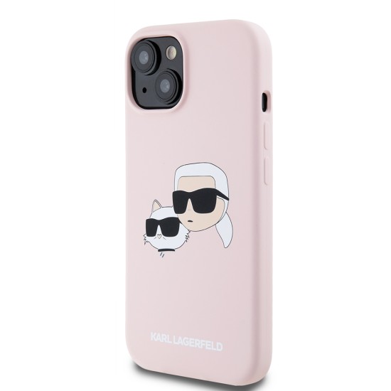 Husa pentru iPhone 15 / iPhone 14 / iPhone 13 - Karl Lagerfeld Silicone MagSafe (KLHMP15SSKCHPPLP) - Pink Karl&Choupette Husa pentru iPhone 15 / iPhone 14 / iPhone 13 - Karl Lagerfeld Silicone MagSafe (KLHMP15SSKCHPPLP) - Pink Karl&Choupette