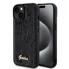 Husa pentru iPhone 15 / iPhone 14 / iPhone 13 - Sequin Script Metal (GUHCP15SPSFDGSK) - Black Husa pentru iPhone 15 / iPhone 14 / iPhone 13 - Sequin Script Metal (GUHCP15SPSFDGSK) - Black