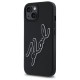 Husa pentru iPhone 15 - Karl Lagerfeld 3D Design (KLHCP15S3DRKSDLK) - Rubber Signature