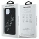 Husa pentru iPhone 15 - Karl Lagerfeld 3D Design (KLHCP15S3DRKSDLK) - Rubber Signature