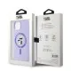 Husa pentru iPhone 15 - Karl Lagerfeld Silicone Ring MagSafe (KLHMP15SSCMKCRHU) - Purple Karl&Choupette Heads