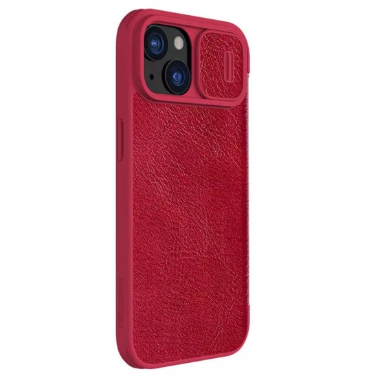 Husa pentru iPhone 15 - Nillkin QIN Leather Case - Red