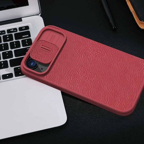 Husa pentru iPhone 15 - Nillkin QIN Leather Case - Red