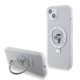 Husa pentru iPhone 15 Plus / 14 Plus - Karl Lagerfeld Hardcase Ring Stand MagSafe (KLHMP15MHMRSKCH) - White Karl&Choupette