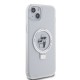 Husa pentru iPhone 15 Plus / 14 Plus - Karl Lagerfeld Hardcase Ring Stand MagSafe (KLHMP15MHMRSKCH) - White Karl&Choupette