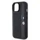 Husa pentru iPhone 15 Plus - BMW Hardcase Perforated Tricolor Line (BMHCP15M23PUPVK) - Black
