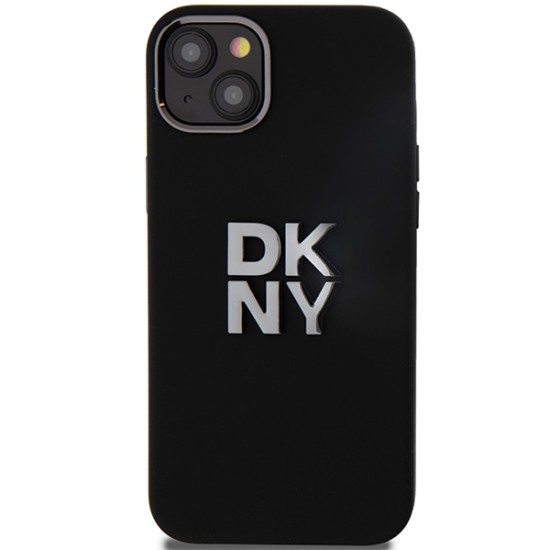 Husa pentru iPhone 15 Plus - DKNY Hardcase Liquid Silicone Metal Logo (DKHCP15MSMCBSK) - Black