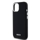 Husa pentru iPhone 15 Plus - DKNY Hardcase Liquid Silicone Small Metal Logo MagSafe (DKHMP15MSMCHLK) - Black