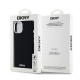 Husa pentru iPhone 15 Plus - DKNY Hardcase Liquid Silicone Small Metal Logo MagSafe (DKHMP15MSMCHLK) - Black