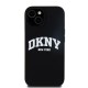 Husa pentru iPhone 15 Plus - DKNY Hardcase Liquid Silicone White Printed Logo MagSafe (DKHMP15MSNYACH) - Black